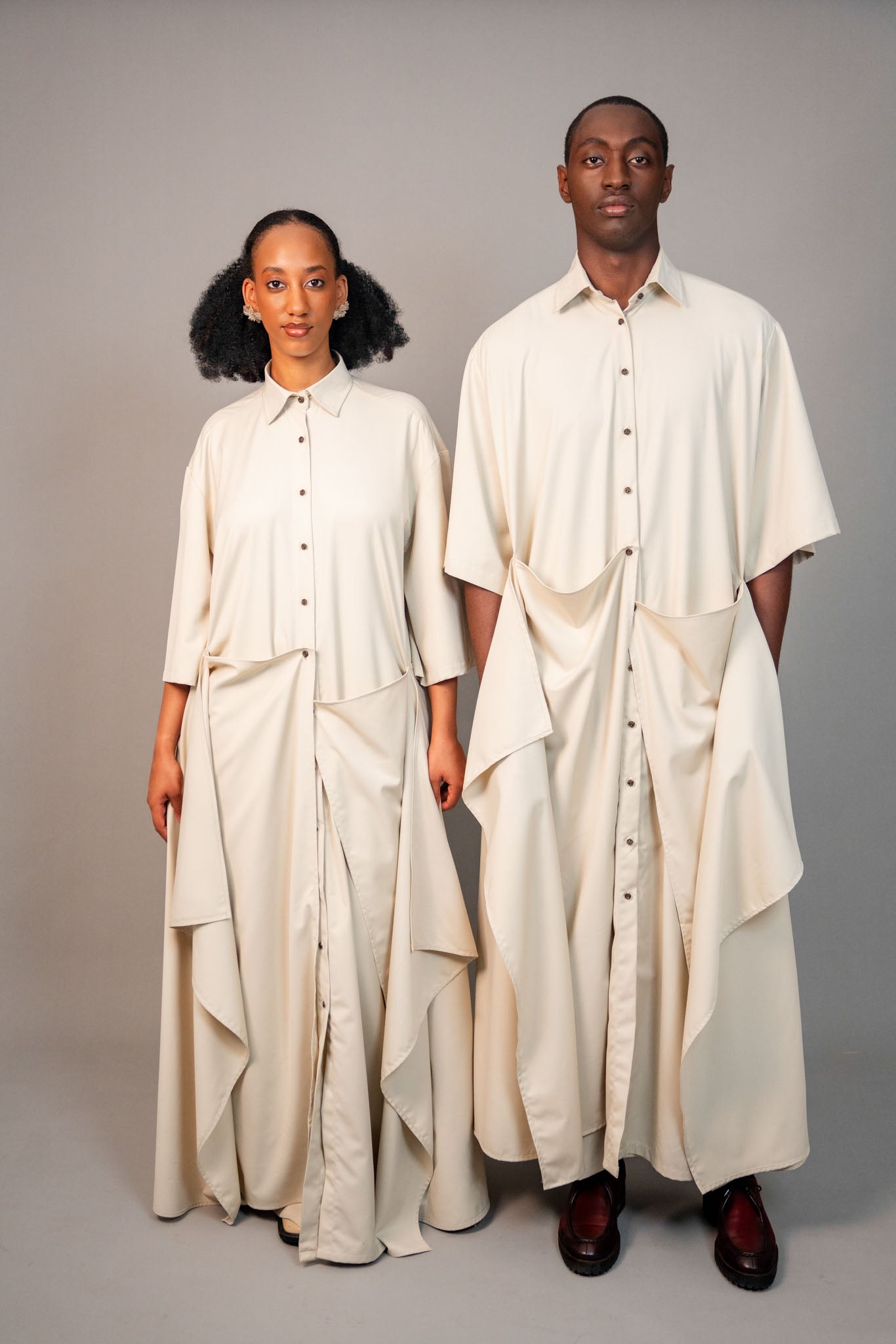 Layered dress - beige