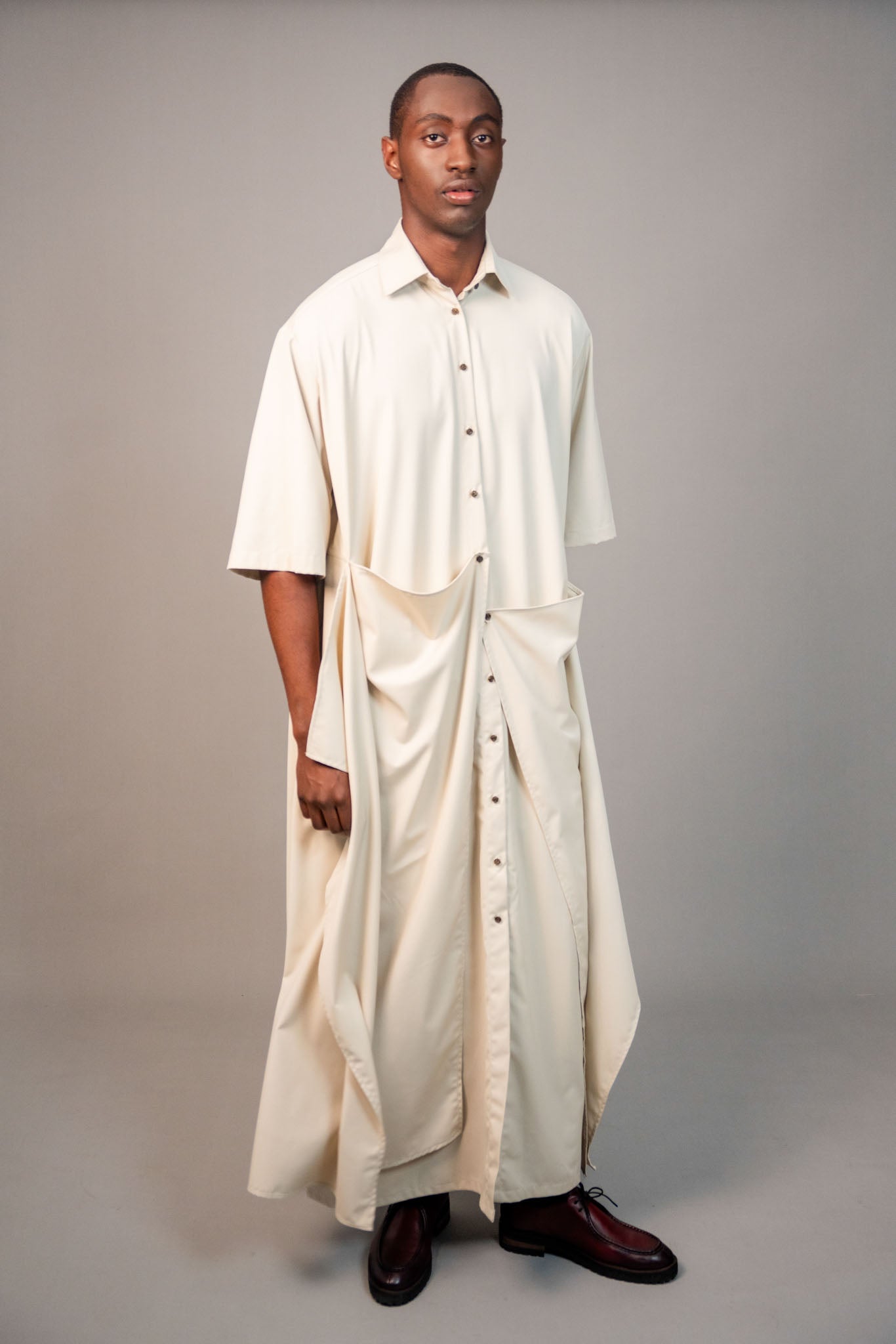 Layered dress - beige