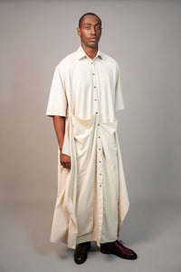 Layered dress - beige