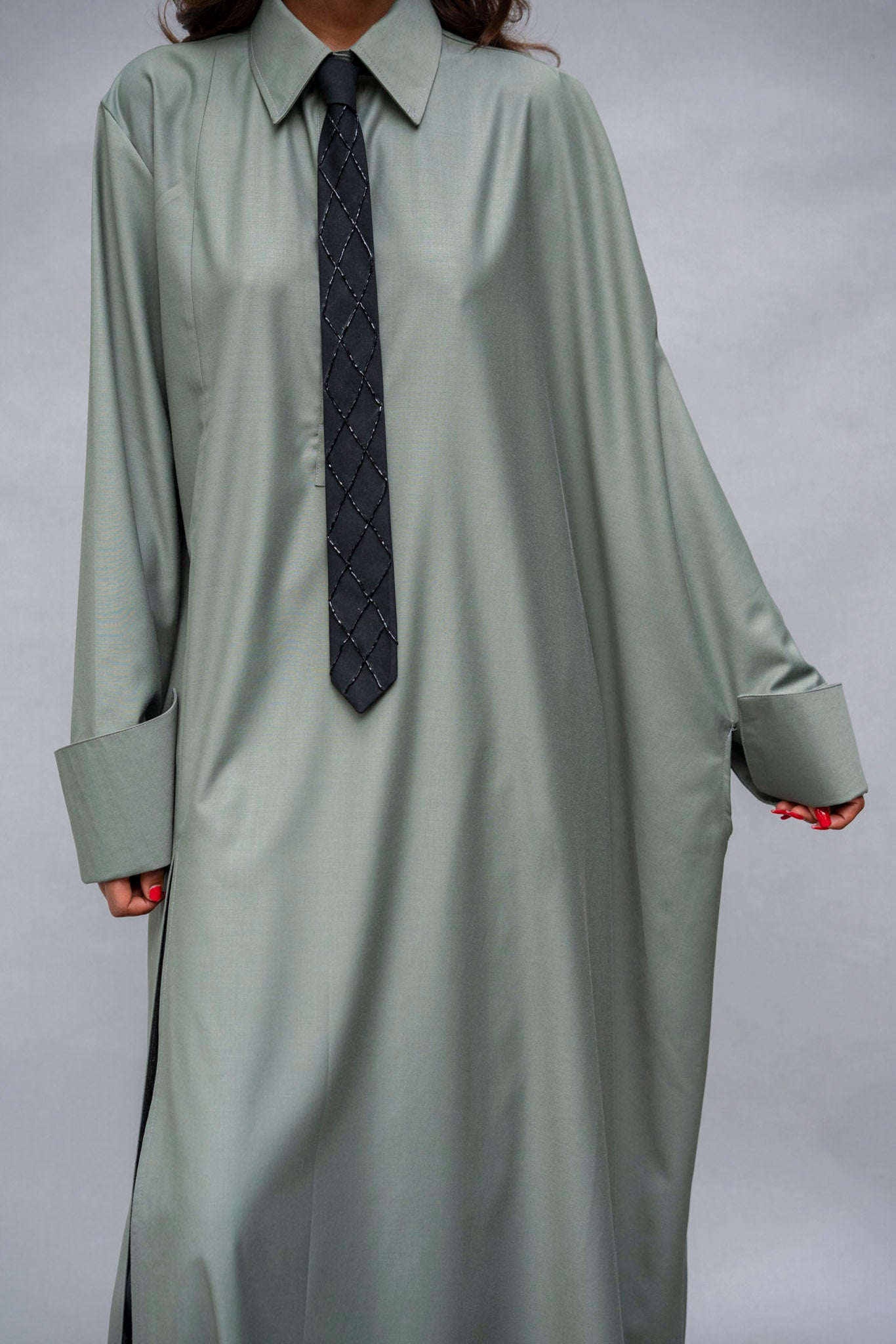 Be Still dress in olive